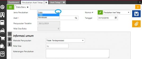 Perubahan Aset Tetap (Data – Pengeluaran) - Ultima Tekno Solusindo