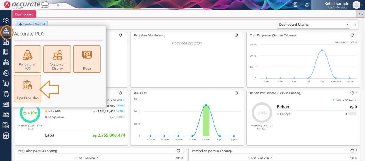 Pengaturan Tipe Penjualan Accurate POS - Ultima Tekno Solusindo