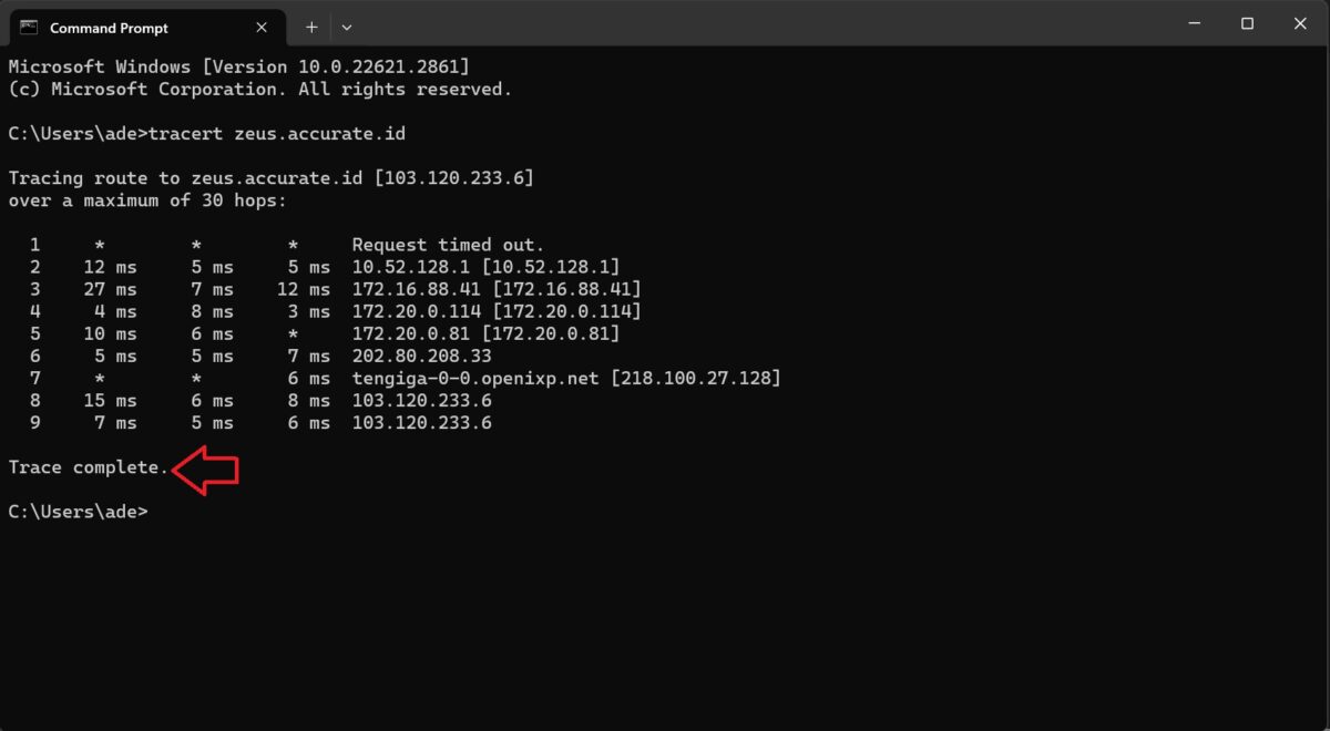 Trae Rott Cara Melakukan Traceroute - Ultima Tekno Solusindo